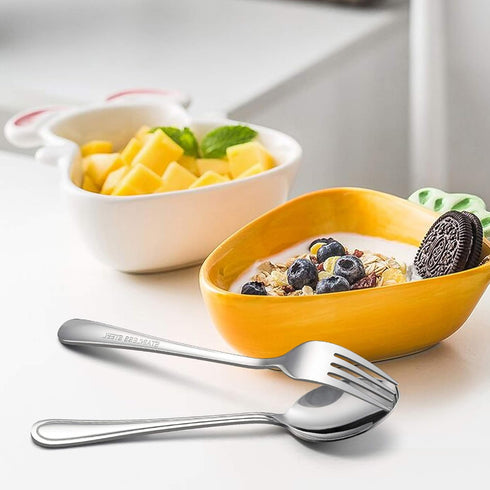 LIANYU 9-Piece Kids Silverware Set, Stainless Steel Toddler Utensils Flatware Set, Child Cutlery Tableware Set for 3, Include Knife Fork Spoon, Mi...