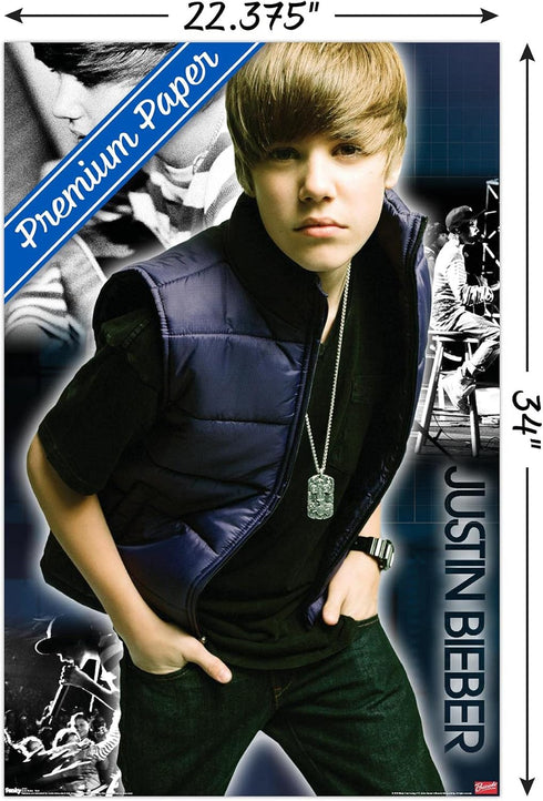 Trends International Justin Bieber - Cool Wall Poster, 22.375" x 34", Premium Poster & Clip Bundle...