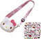 Kitty Cat Purse with Adjustable Lanyard And Stickers, Zipper Kitty Cat Wallet Kuluomi Crossbody Bag Shoulder Bag Coin Pouch Sanlio Accessories for...