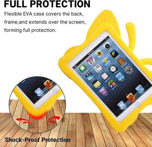 iPad 7 8 9 10.2 Kids Case 3D Cute Butterfly 10.2 inch ipad 9th 8th Generation Tablet Case For Kids Girls Light weight EVA Foam Stand Shockproof Ru...