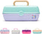Caboodles Pretty in Petite Makeup Box, Two-Tone Seafoam on Lavender, Hard Plastic Organizer Box, 2 Swivel Trays, Fashion Mirror, Secure Latch for ...
