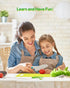 Kids Knife Set, 5 Pieces Montessori Kitchen Tools for Toddlers' Real Cooking, Kids Safe Kitchen Cooking and Baking Knife Set with Peeler, Cutting ...