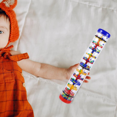 ibasenice Rainstick- Infant Baby Instrument Sound Sensory Enlightenment Percussion Toy Kid Stick, Handshake Rain Stick Music Rainmaker Shaker Gras...
