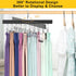 Legging Organizer for Closet, Pants Hangers with Clips Holds 20 Leggings, Jeans, Hats, Shorts, Socks, 360° Rotating Space Saving Hanging clothes o...