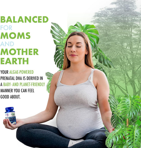 Vegan Prenatal DHA, EPA, & Omega3 – Qwell Better Than Fish Oil Supplements for Brain Development – Prenatal with Vitamin E, 820 Mg Algae Omega-3 F...