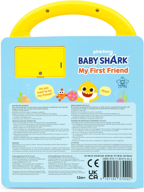 Baby Shark My First Friend 3 Button Sound Book with Handle, Children's Sound Books, Interactive Learning Books for Toddlers, Learning & Education ...