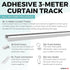 UrbanRed Self Adhesive Ceiling Curtain Track Ceiling Mount, Track for Curtains 9.8FT (3m) for Smooth Wall - No Drill, Screws, Adhesive Curtain Rod...
