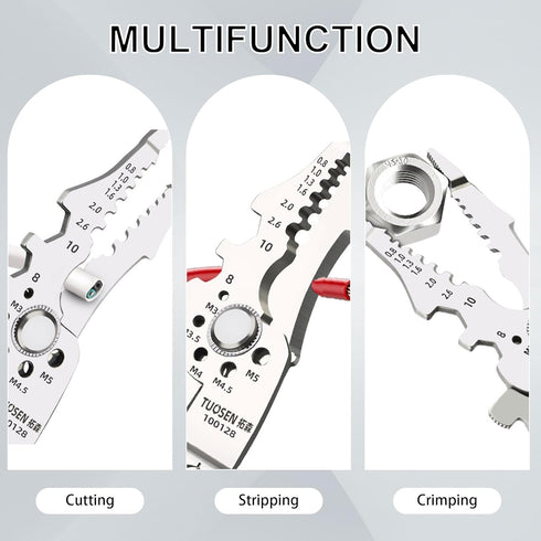 2024 New Arrival Multifunctional Wire Stripper Crimper Cable Cutter Pliers, Professional Electrical Wire Stripping Tool, Multipurpose Wire Strippe...