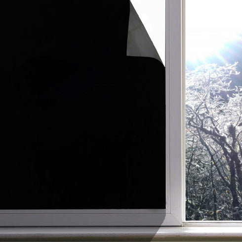 Blackout Window Film, Static Cling Window Tint 100% Light Blocking No-Glue Window Cover for Home Privacy, Room Darkening, Nap Time, Aquarium, Baby...