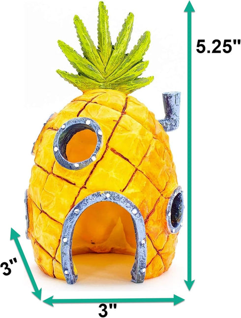 Penn-Plax (SBR10EO SpongeBob SquarePants Officially Licensed Aquarium Ornament – SpongeBob’s Pineapple House – Medium...
