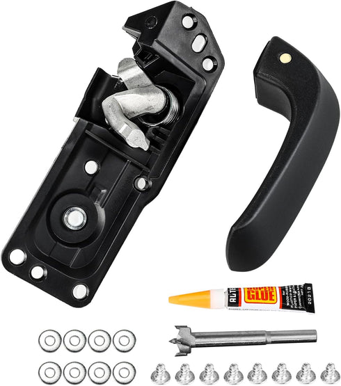 3mirrors Interior Door Handle Kit Front Left Driver Side Compatible with 2007-2014 Chevy Silverado Suburban Tahoe GMC Sierra Yukon Escalade ESV EX...