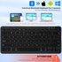 Bluetooth Keyboard, Ultra-Slim Wireless Keyboard for iPad, Rechargeable Ergonomic Computer Keyboard for iOS, Android, Windows PC Tablets Phone, Bl...