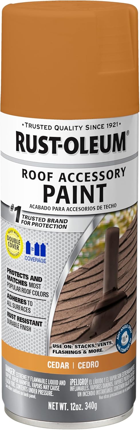 Rust-Oleum 314061 Roofing Accessory Coating Spray, 12 oz, Cedar, (Pack of 1)...