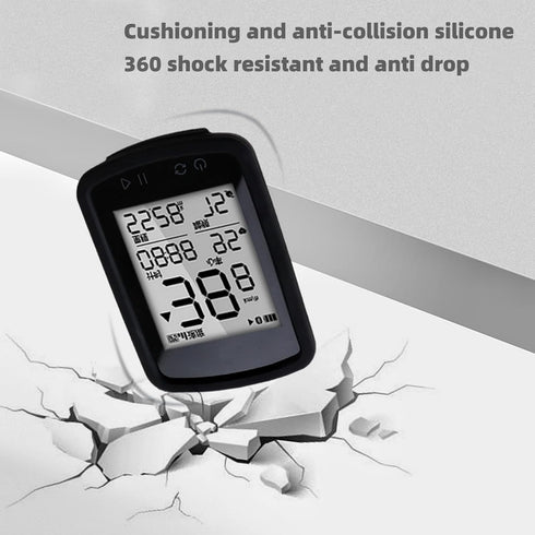 Bike GPS Computer Case Compatible with X oss Soft Silicone Case for G+ Wireless GPS Speedometer Protective Waterproof Cover,Black...