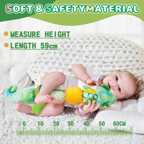 Baby toys 0-6 months, Baby Musical Toys, Infant Toys Stuffed Animal Toys with Rattles, Crinkle, Bell, Baby Teething Toys for Tummy Time Newborn Se...