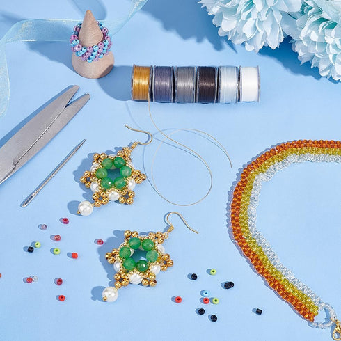 PH PandaHall 0.1mm Nylon String 100 Yards Beading Thread White Nylon Seed Bead Thread Bracelet Beading Thread Sewing String for Leather Stitching ...