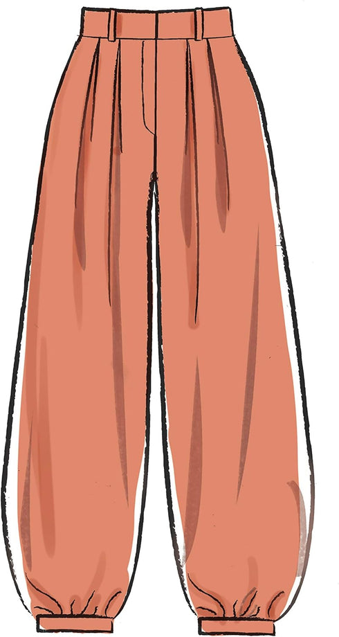 McCall Pattern Women's Loose Fit Capri Pants, Sizes 14-22 Sewing Pattern...
