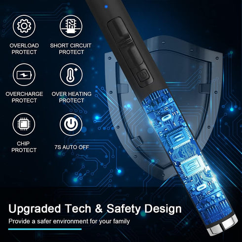 ARECTECH Rechargeable Electric Candle Lighter Arc Plasma Windproof Lighter for Candle Kitchen Birthday Gift for Mom Men Wife with Type-C Cable Bla...