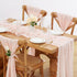 Light Peach Chiffon Table Runner 27x120 Inches Long Table Runners for Baby Shower Outdoor Wedding Festival Decorations...