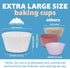 Muffin Liners for Baking - 50pcs White EXTRA LARGE SIZE Cupcake Liners Baking Supplies, Thick Jumbo Parchment Paper Sheets Cute Cups, Greaseproof ...
