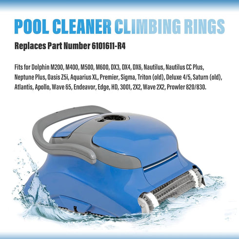 4 Pack Climbing Rings Replacement for Maytronics Dolphin Robotic Pool Cleaners, Compatible with Dolphin Nautilus CC Plus M200 M400 M500 DX3 DX4 DX...