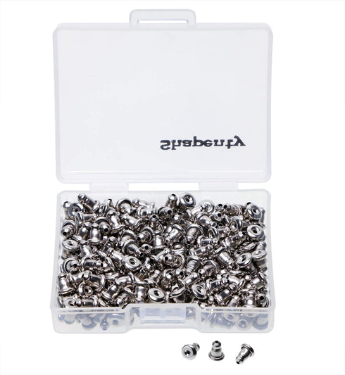 Shapenty Stainless Steel Earnuts Clutches Earring Safety Backs Stopper Replacements Earring Backing Jewelry Making Findings (Stainless Steel, 200P...