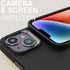 TENOC Phone Case Compatible with iPhone 13 & iPhone 14, Black Case Anti-Fingerprint Protective Bumper Matte Cover for 6.1 Inch...