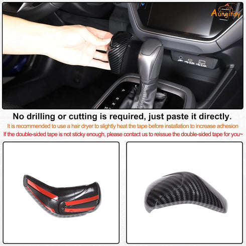 Car Gear Shifter Head Cover Compatible with Subaru Crosstrek 2023 2024 Center Console Shifter Gear Hand Brake Trim Cover Automatic Gear Shift Knob...