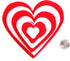 Playfully Ever After 1 to 6 inch Multi-Size Color Pack 24pc Felt Hearts (Red/White)...