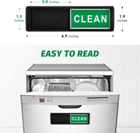 Dishwasher Magnet Clean Dirty Sign Shutter Only Changes When You Push It Non-Scratching Strong Magnet or Adhesive Options Indicator Tells Whether ...
