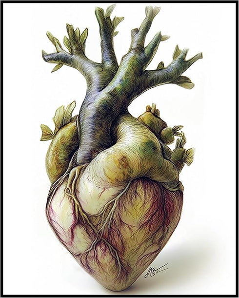 Posterizer 1 pcs-anatomy of heart imagery-educational poster 1-Teachers & Classrooms-Abstract & Modern Art-School and classroom art- unframed wall...