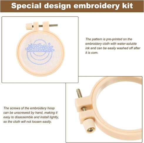 PATIKIL Embroidery Necklace Kit, Embroidery Kit for Beginners Cross Stitch Kits for Beginners Embroidery Kits Small Pendant Hand Crafts for Adults...