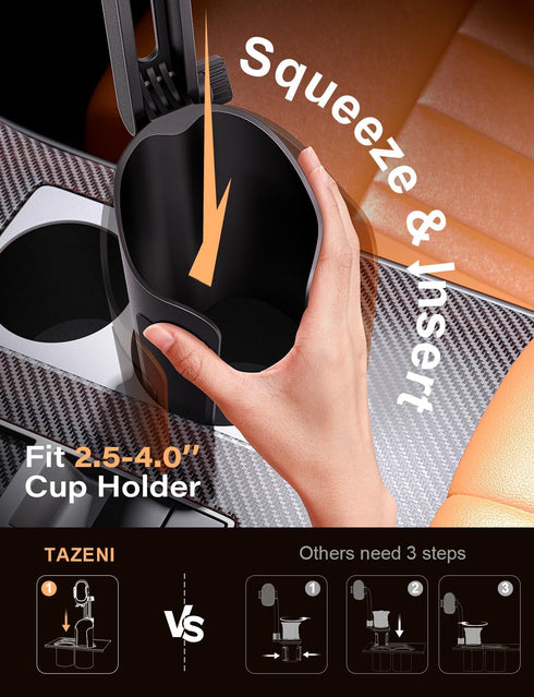 2-in-1 Cup Holder Phone Holder for Your Car Bottle Friendly Cup Cell Phone Holder Mount for Car Height Adjustable Sturdy Fit 4-7 inches Phones...