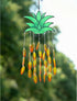 Pineapple Suncatcher Wind Chimes for Outside,Unique Pineapple Stained Glass Windchime for Outdoors Patio Garden Decor Makes A Great Birthday Gift ...
