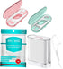 Holy Rose Dental Flossers Dispenser with Mini Floss Picks Portable Case, Bagged Refill of 208 Count for Adults - Tasteless Floss Sticks Ideal for ...