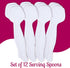 Plasticpro Disposable Plastic Serving Spoons Durable Heavy Duty Premium Serving Utensils White Pack of 12...