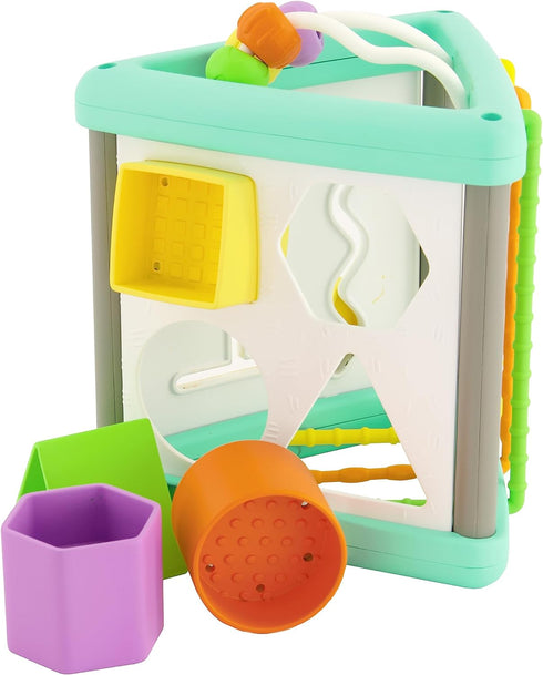 Infantino Activity Triangle & Shape Sorter with 4 Shapes, Bendy Bars, Maze Tracks & Spinning Gears for Infants & Toddlers 6M+...
