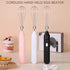 Portable Cordless Electric Egg Beater Handheld USB Charging Milk Frother with Stainless Steel Whisk Electric Milk Frother Cordless Hand Mixer Hand...
