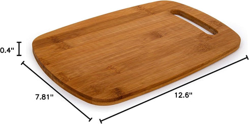 Luciano Housewares, Beige Classic Bamboo Cutting Board, 12.6 x 7.87 inches, 12.75 x 7.87...