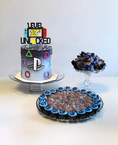 Level 13th Cake Topper for Video Game Theme Gaming Party Birthday Anniversary Celebration...