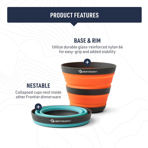 Sea to Summit Frontier Ultralight Collapsible 12 Ounce Camp Cup, Aqua Sea Blue...