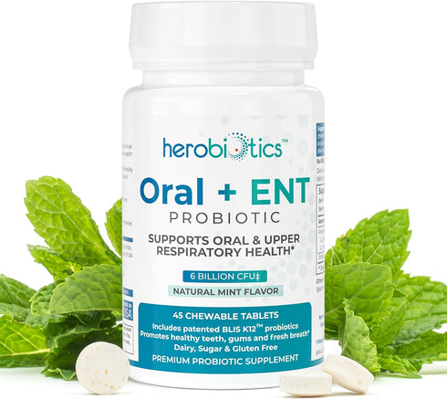 Oral Probiotics for Better Breath, Gingivitis, Strep Throat, Tonsil Stones, ENT - 6 Bn CFU Oral Probiotics with Lactobacillus Reuteri, L. Plantaru...