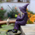 Fishing Witch Skeleton Garden Accessory, Mini Witch Fisher Sculpture Ornaments for Outdoor Garden Yard Lawn Pond Waterfalls Pool...