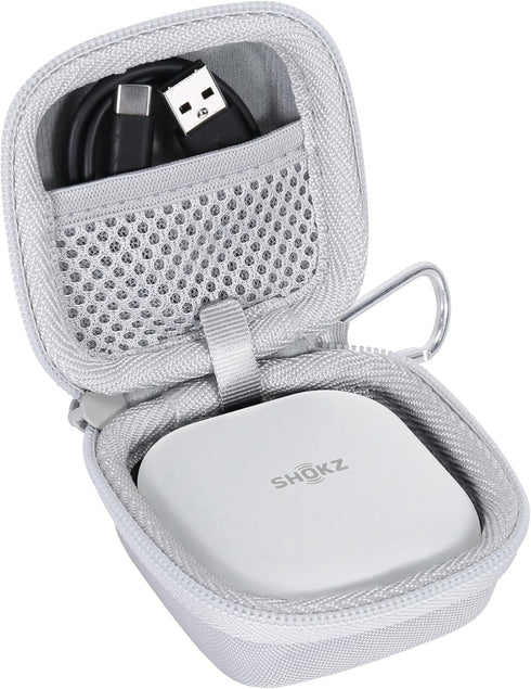 co2CREA Hard Case Replacement for SHOKZ OpenFit Open-Ear True Wireless Bluetooth Headphones, White...