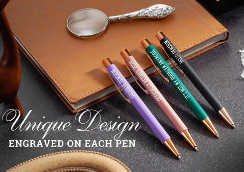 InnoBeta Retirement Gifts for Women, Ballpoint Pen Set of 4, Funny Retired Gifts for Women on Birthday Christmas - 2024...