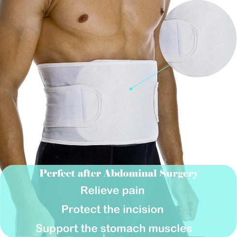 Hernia Belts for Men Abdominal Support Surgical Belly Binder Stomach Wrap Band After Surgery...