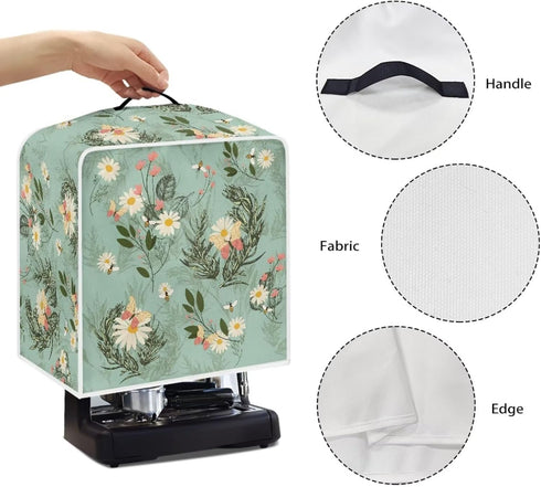 Coffee Maker Cover Kitchen Appliances Protector Universal Fits for Most Standard Coffee Makers, Keep Away From Dust Fingerprint Stain Liquid Dust ...