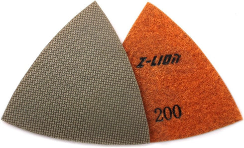 Diamond Electroplated Triangular Polishing Pads Grit 200 for Oscillating Tools...