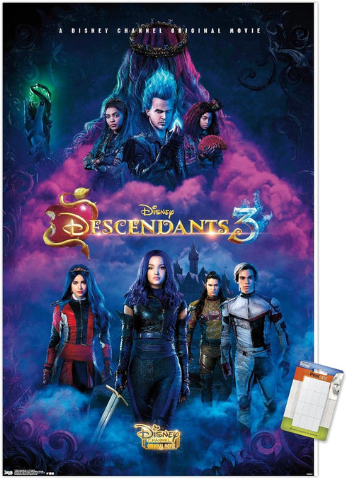 Trends International Disney Descendants 3 - One Sheet Wall Poster, 22.375" x 34", Poster & Mount Bundle...