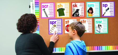 Teacher Created Resources Colorful Photo Cards Digraphs and Blends Bulletin Board (TCR8503)...